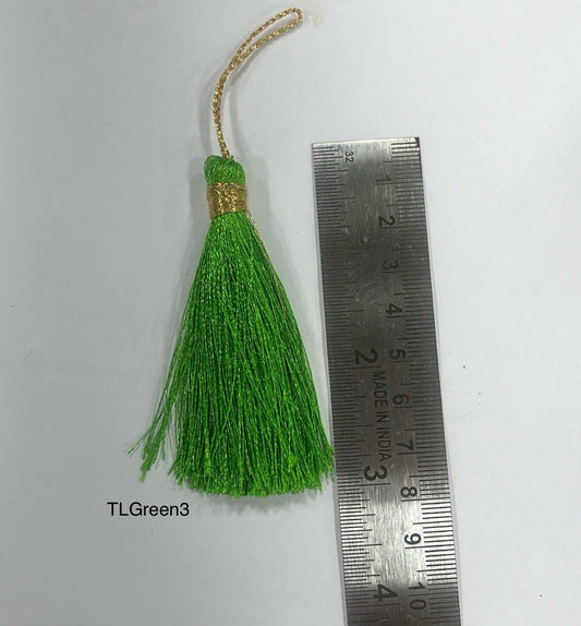 Unique Strokes Craft Tassels 3 Inch Light Green 4pc (TLGreen3)