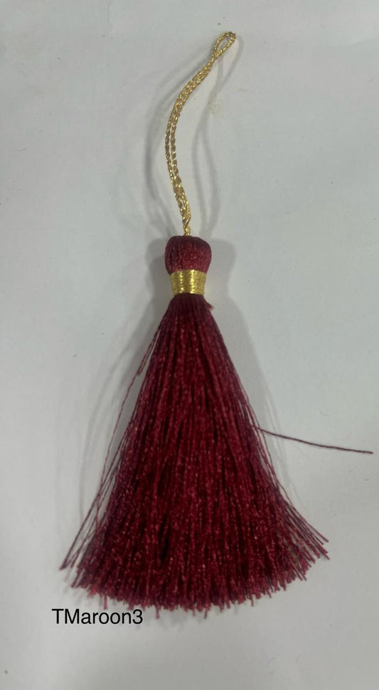 Unique Strokes Craft Tassels 3 Inch Maroon 4pc (TMaroon3)