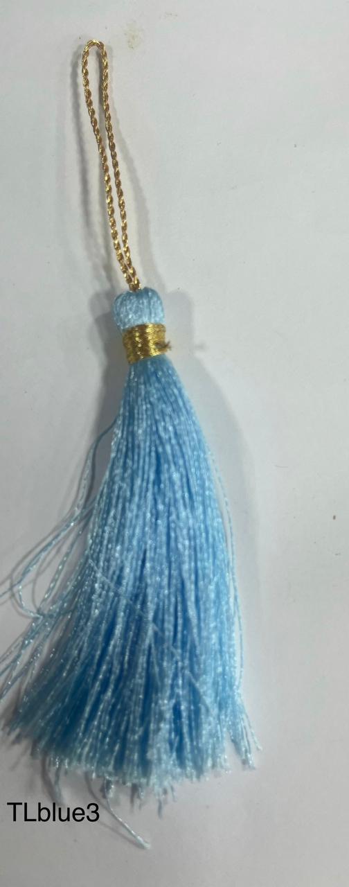 Unique Strokes Craft Tassels 3 Inch Light blue 4pc (TLblue3)