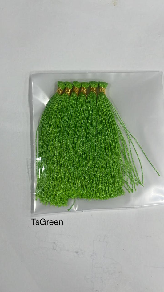 Unique Strokes Craft Tassels 2.5 Inch Green 6pc (TsGreen)