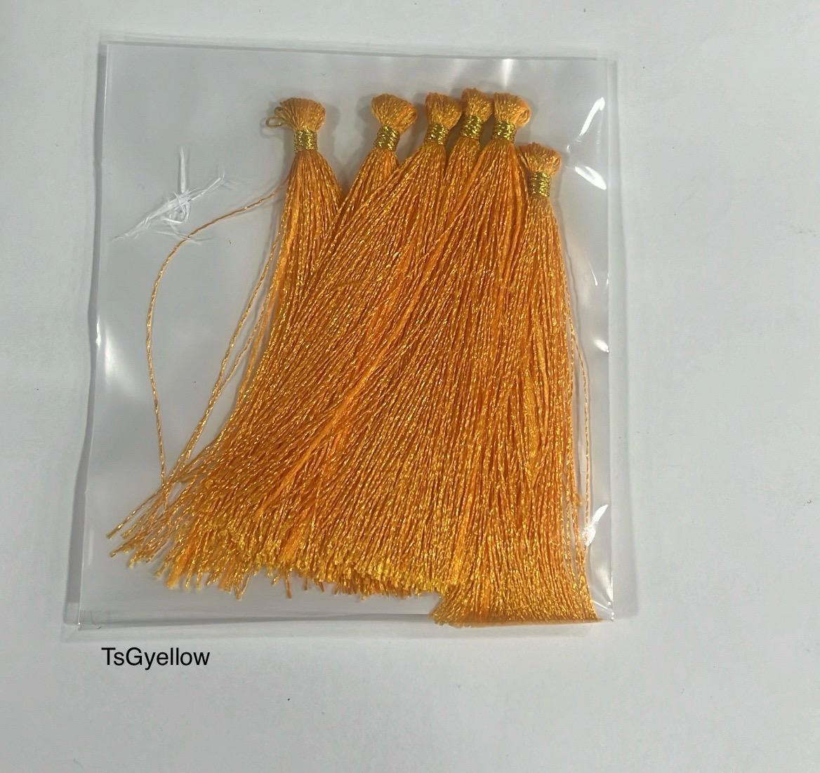 Unique Strokes Craft Tassels 2.5 Inch Golden yellow 6pc (TsGyellow)