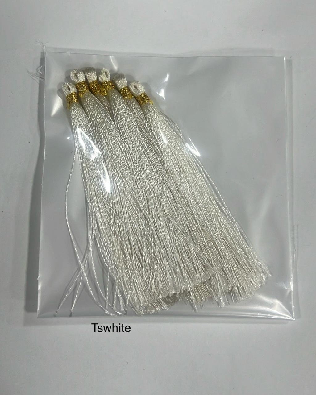 Unique Strokes Craft Tassels 2.5 Inch White 6pc (TsWhite)