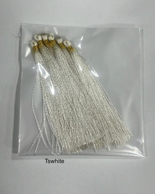 Unique Strokes Craft Tassels 2.5 Inch White 6pc (TsWhite)