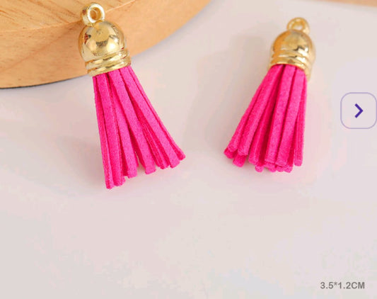 Unique Strokes Craft Tassels 3.5 Inch Rani Pink 6pc