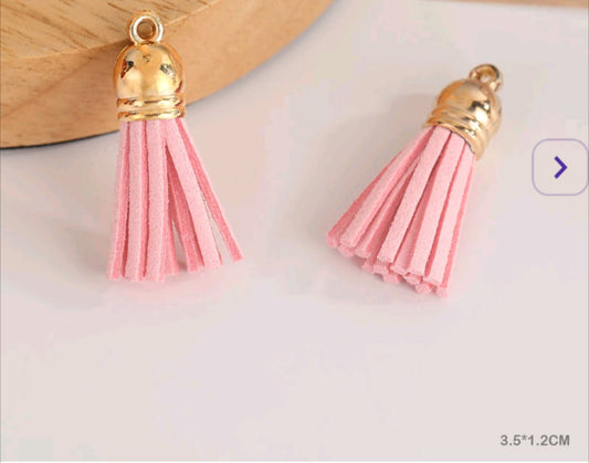 Unique Strokes Craft Tassels 3.5 Inch Pink 6 Pieces