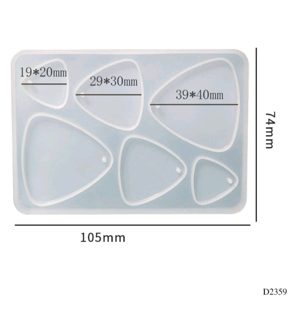 D2359 Resin Mould Jewelry/Keychain 7.4*10.5cm 1pc