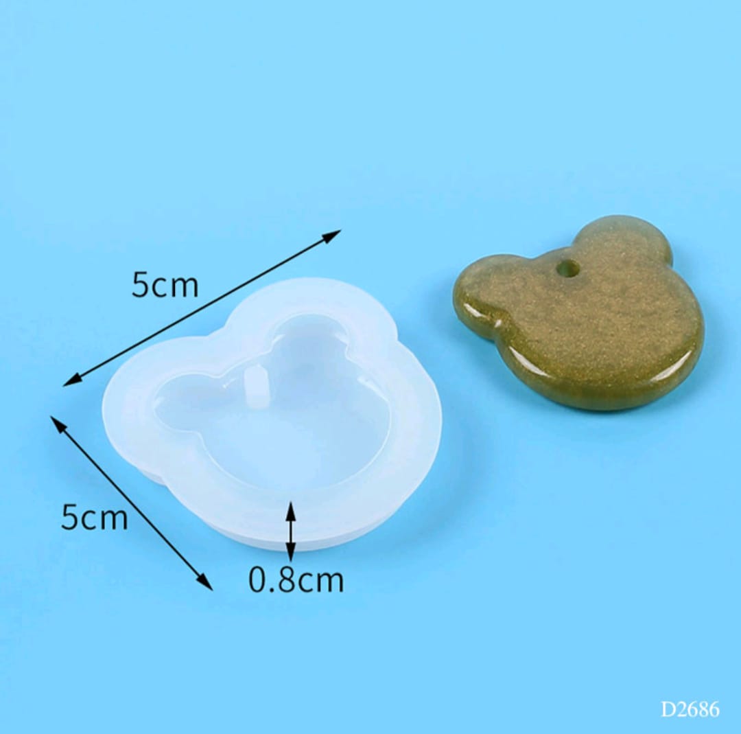 D2686 Resin Mould Teddy 50*50mm 1pc