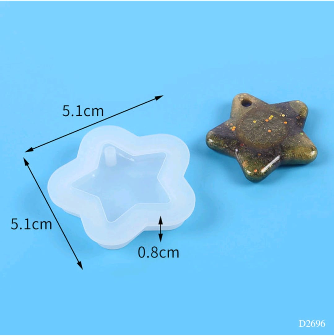 D2696 Resin Mould Star 51*51mm 1pc