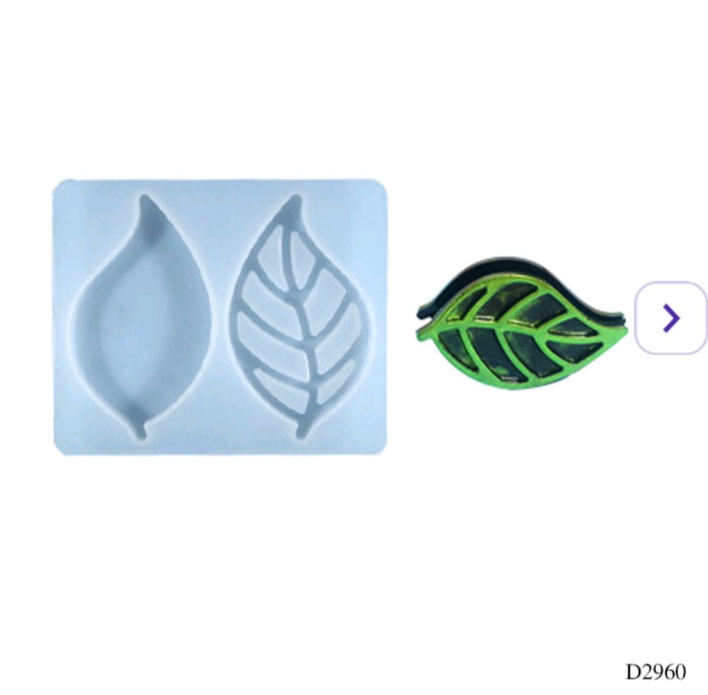 D2960 Resin Mould Leaf 8.3*9.5cm 1pc