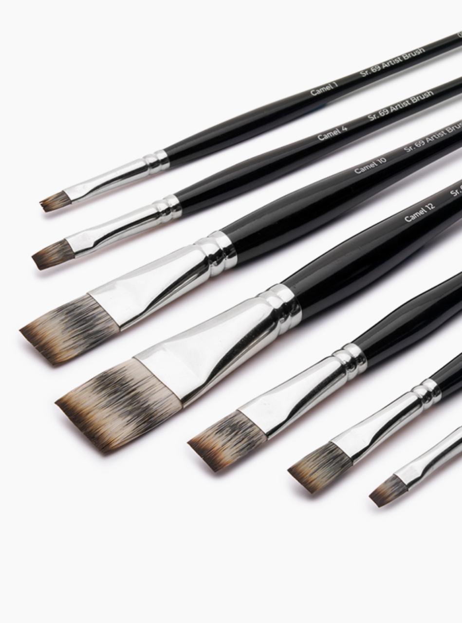 Camel Artist Brushes Sr 68 Flat Set of 7(1,2,4,6,8,10,12)