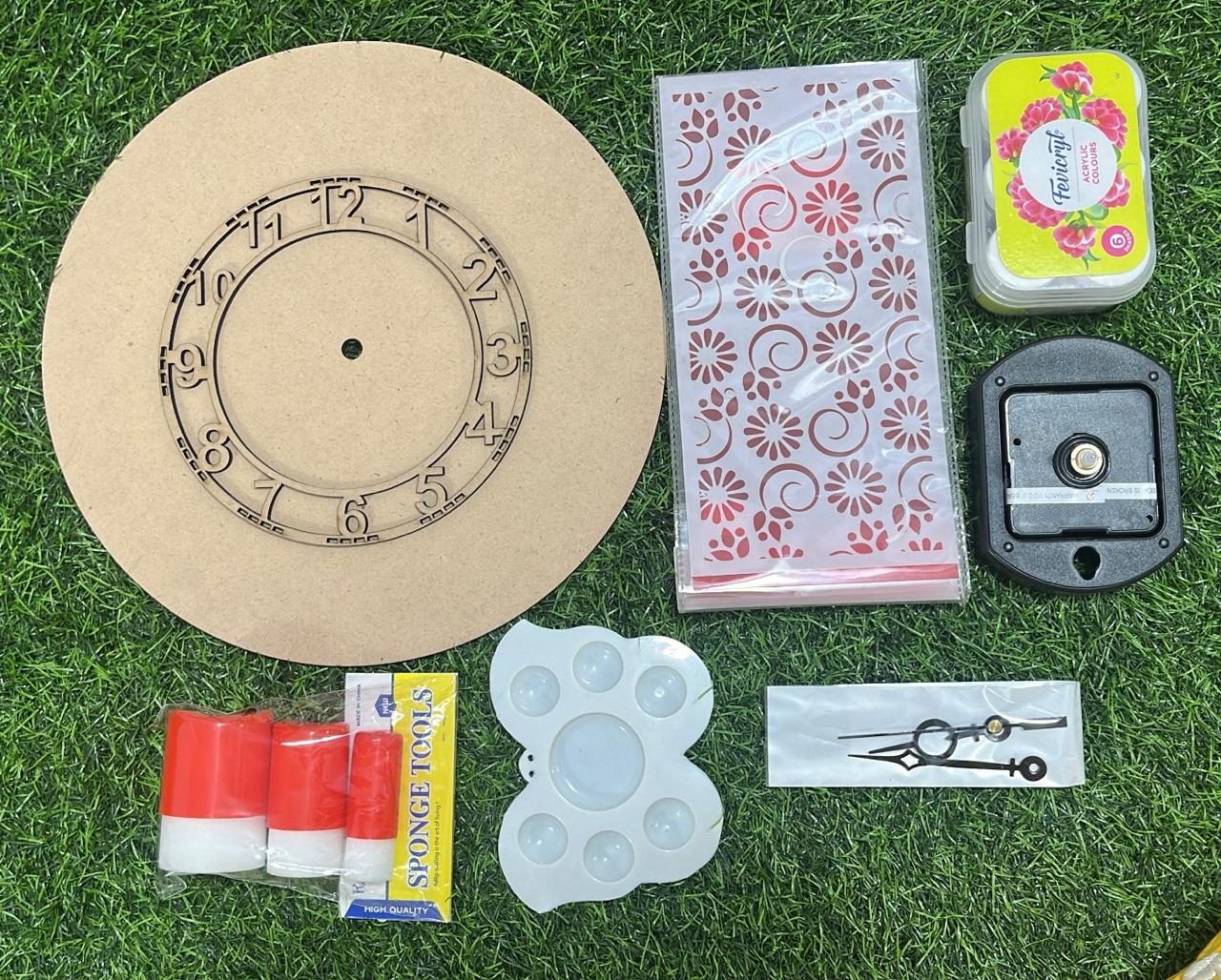 Unique Strokes Wall Clock DIY Art Kit