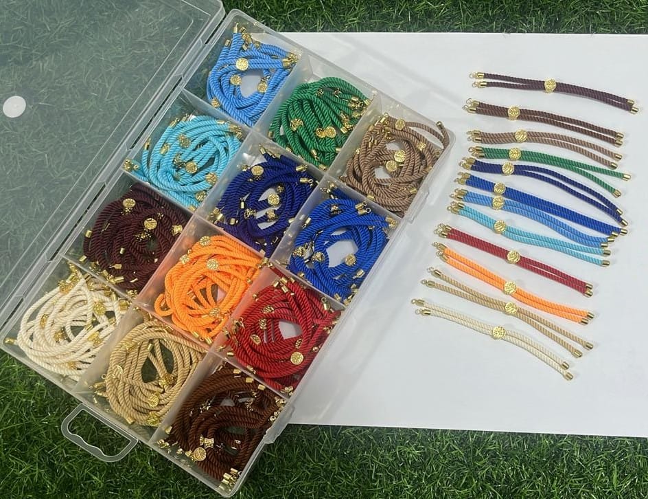 Unique Strokes Premium Rakhi / Bracelet thread 12 pc assorted colours