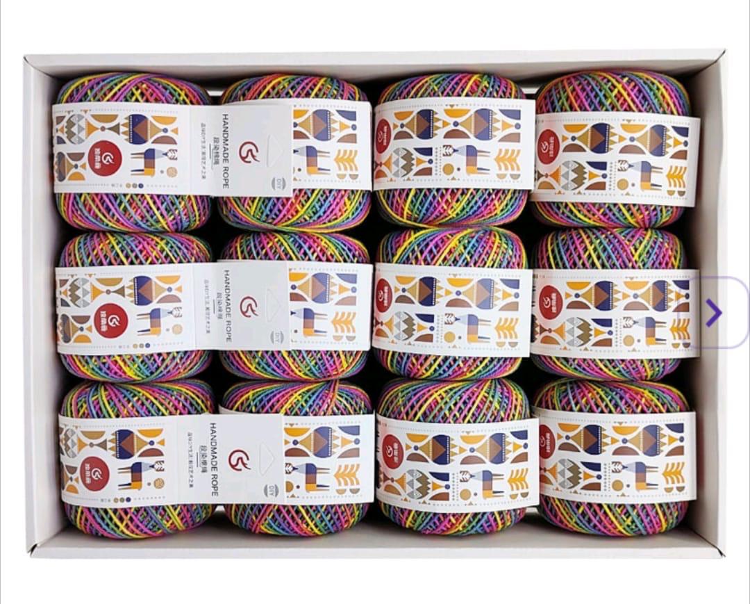 Unique Strokes Premium Rainbow cotton thread 50gm 1pc