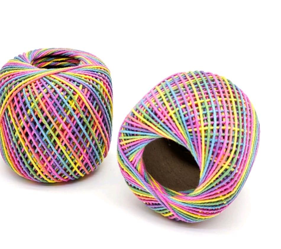 Unique Strokes Premium Rainbow cotton thread 50gm 1pc