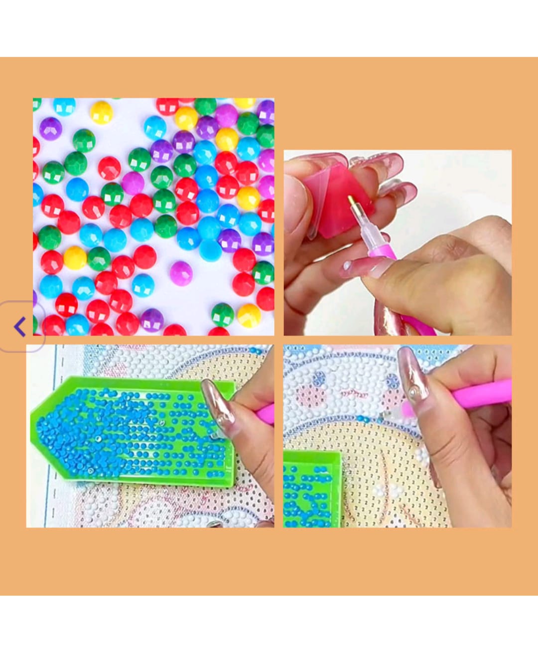 Diamond painting kit Round with Frame