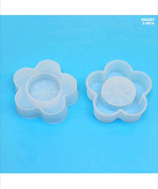 RM207 Silicone Mold T Candle Flower Light 3 Inch