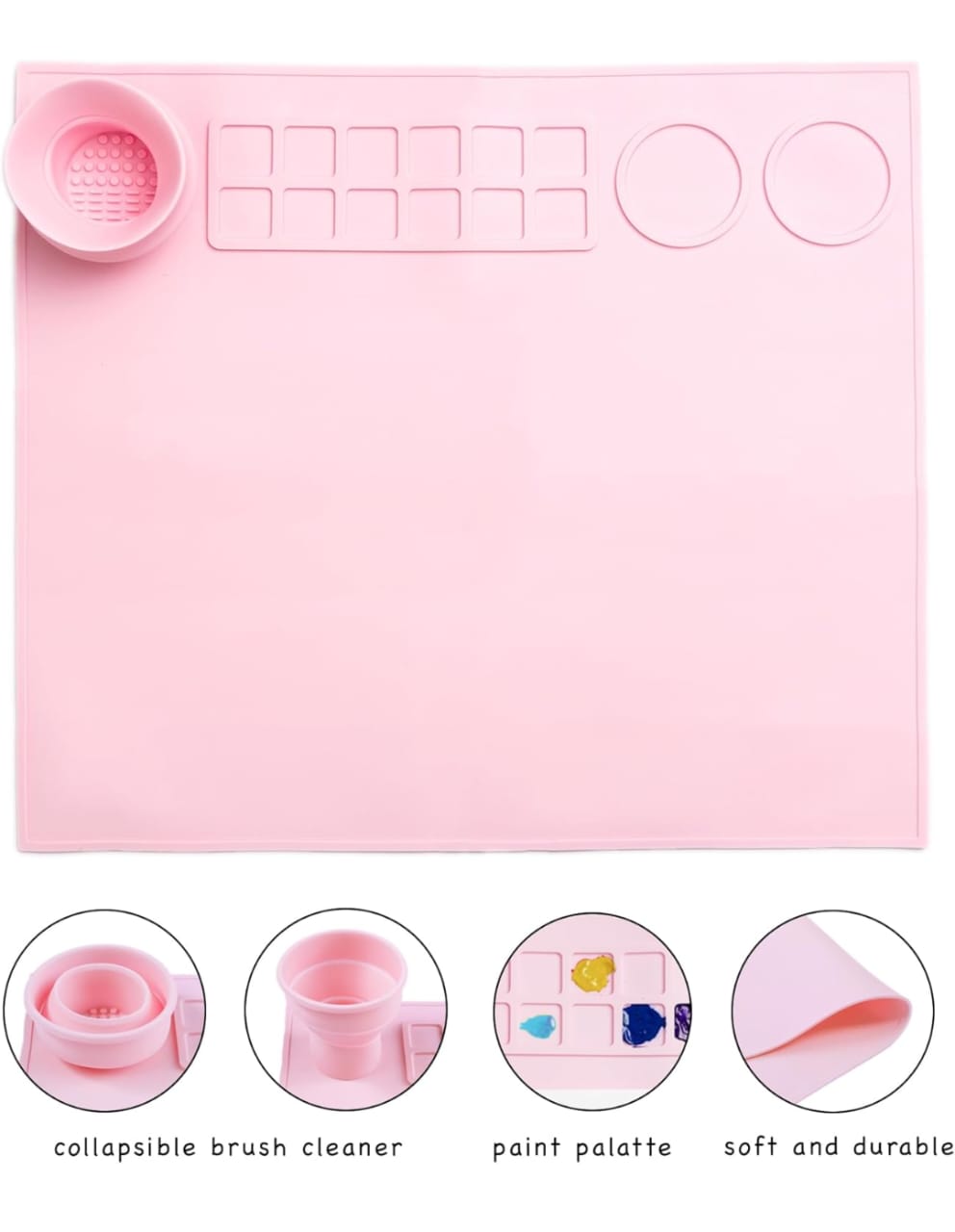 Silicone Mat for Painting Resin Clay Art & Craft