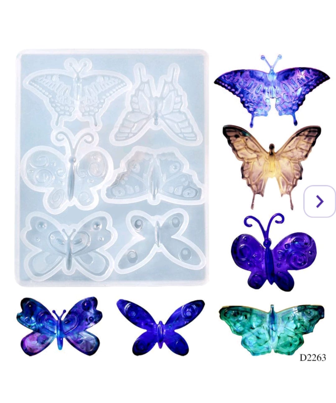 D2263 Resin Mold Butterfly 108mm*90mm