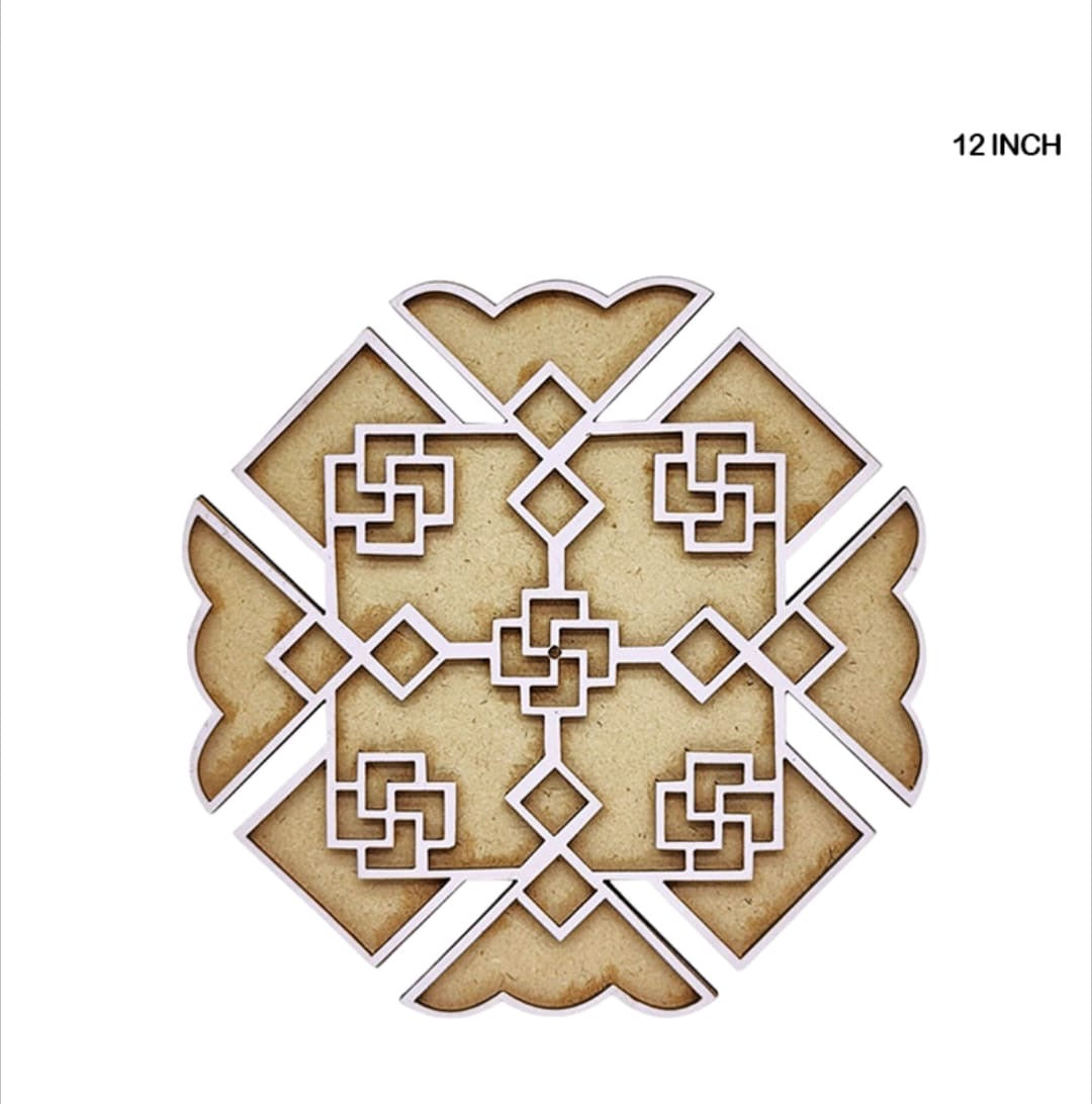 MDF Rangoli Cutout 12 Inch MR1712